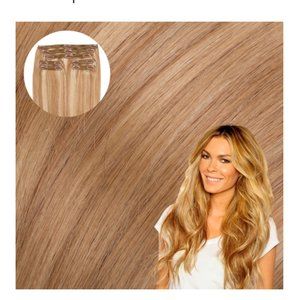 16" Cashmere Hair Clip-In Extensions Golden Blonde